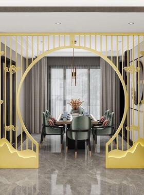 铁艺HUM月亮门拱门屏隔断餐棋办牌风室公室养厅生馆客厅玄关简约