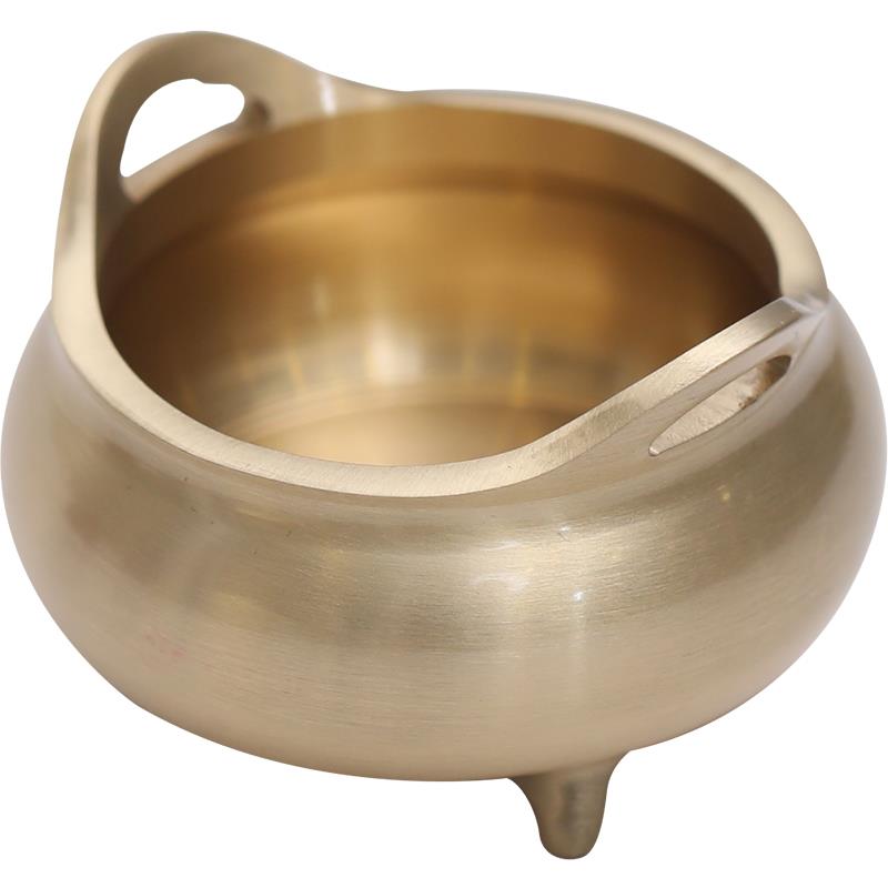 小香号炉迷你家用室内铜香炉铜供奉炉线略萌桥耳香炉香插线纯小香