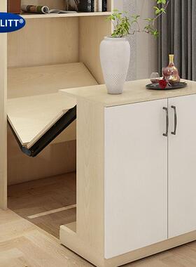 下式可折桌叠伸翻缩多功能餐书桌子橱柜吧台柜家具五金配Gurlitt