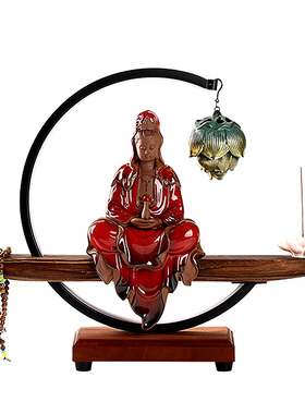 新款净瓶持瓶观音佛像禅意中式客厅玄关摆件观世音菩萨像家居装饰