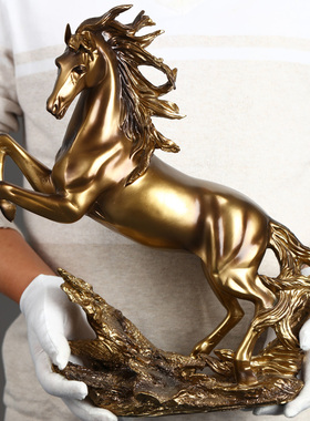 创意办公室摆件玄关书柜卧室电视酒柜马到成功家居桌面装饰品摆设