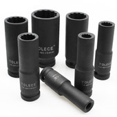 2梅花套筒加长小风炮电动扳手气动12角重型旋具十二角套筒头36m