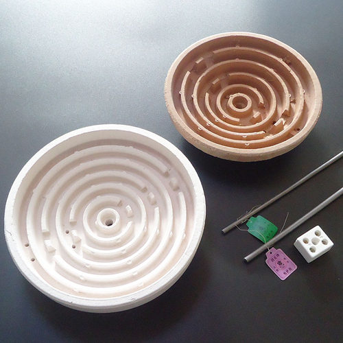 凹型电炉子炉盘 双电炉丝 深槽 高温耐火碗盘 碗型炉瓦  接线柱