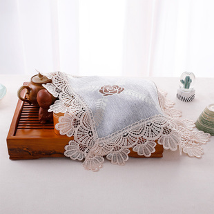 茶盘杯子茶具盖布防尘布万能盖巾电器家电盖巾蕾丝多用巾微波炉布