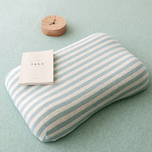 日式全棉天竺棉蝶形记忆棉枕套纯棉35X50cm乳胶枕枕头套一只装