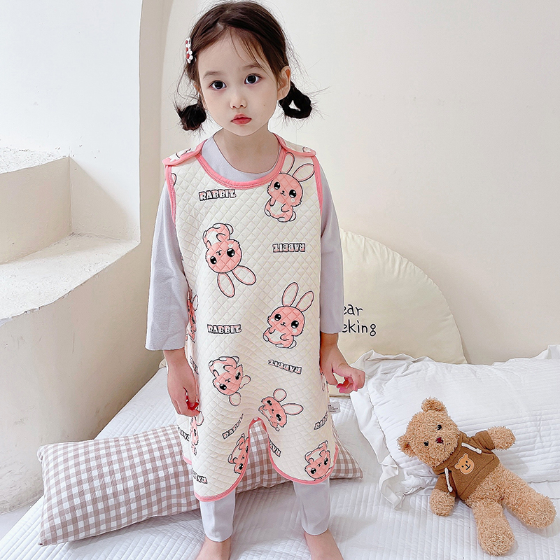 儿童睡袋秋冬纯棉婴儿宝宝春秋连体睡衣男童女孩中大童防踢被无袖