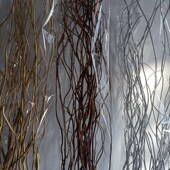 饰树枝花枝 干支龙柳 装 金色银色 摆放花枝客厅橱窗隔断 树枝干枝