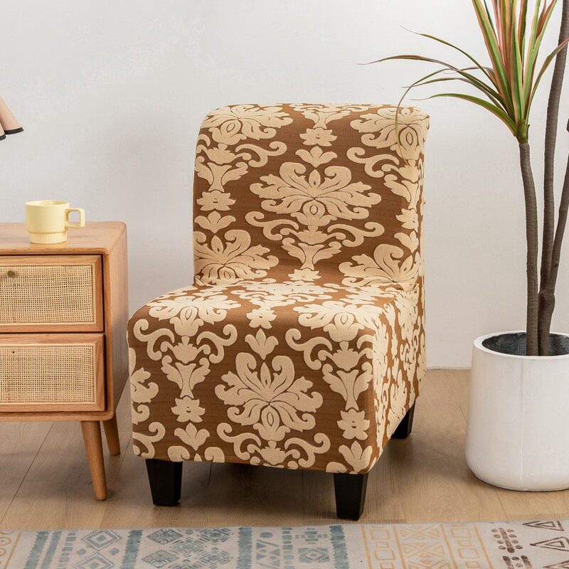 无扶手弹力单人沙发套罩全包万能套盖布欧式座儿童小凳胖椅套