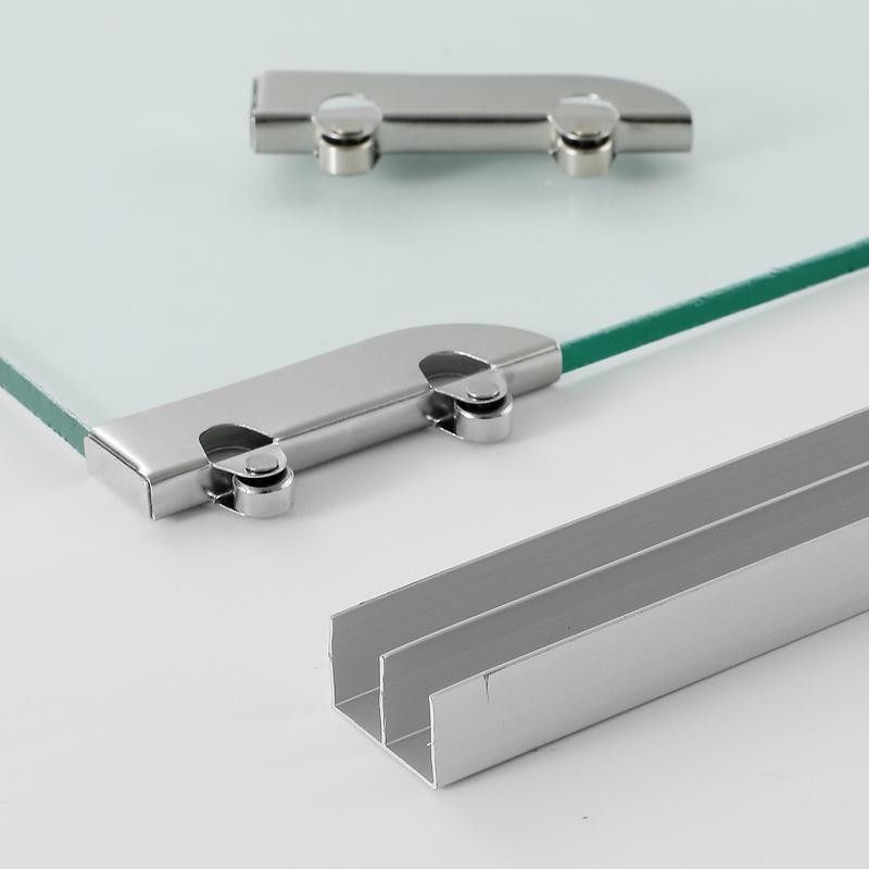 加厚5mm玻璃轨道展示柜推拉移门双滑槽趟门铝山字槽导路轨轮配件,基础建材,导轨,淘宝优惠券,粉丝福利购,淘宝优惠卷