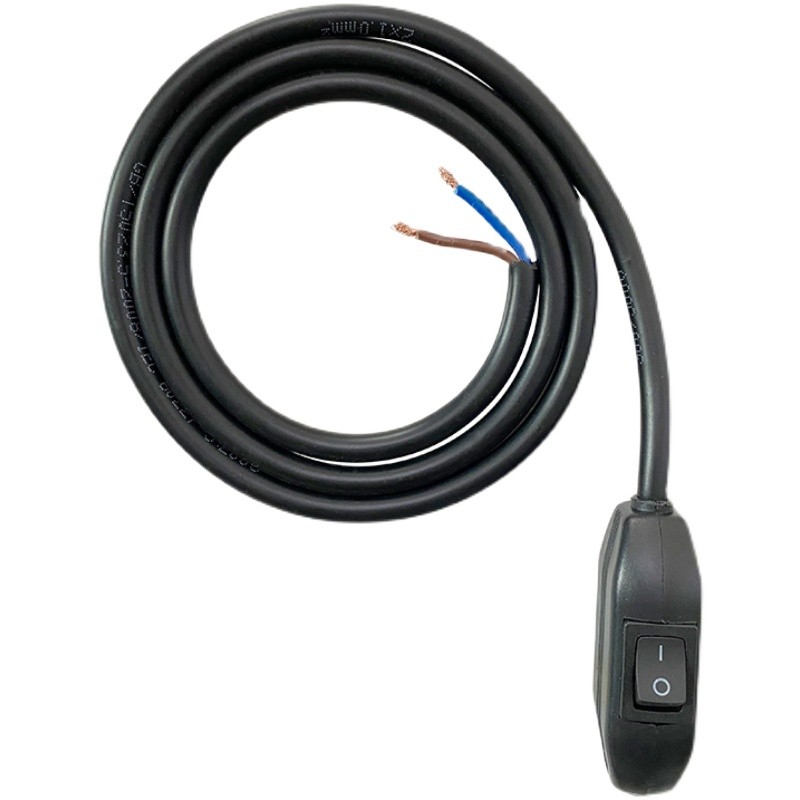 1500W大功率开关带线 家用驳接式6A电线电路黑色开关线 长度定制