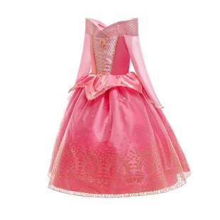 秋冬新款儿童睡美人连衣裙爱洛公主裙粉色蓬蓬裙女童万圣节礼服裙