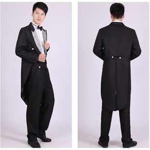 燕尾服男套装年会演出魔术表演服装爵士套装舞蹈比赛大合唱演出服