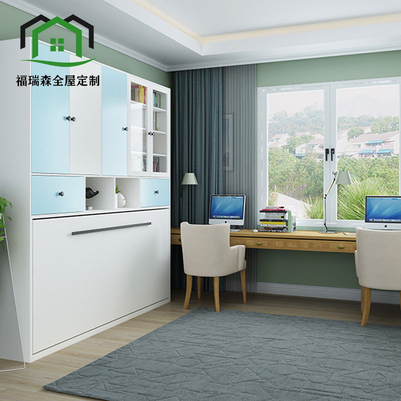 隐形床衣柜一体多功能壁床柜组合阳台客厅书房折叠侧翻隐形床壁床,住宅家具,板式床,淘宝优惠券,粉丝福利购,淘宝优惠卷