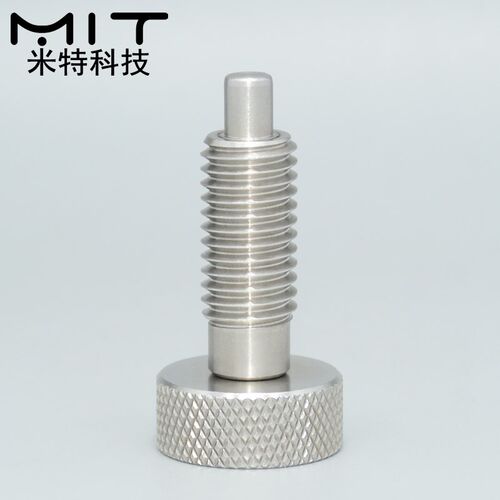 MITAS不锈钢复位旋钮柱塞滚花头握柄弹簧定位柱销螺纹分度行程销
