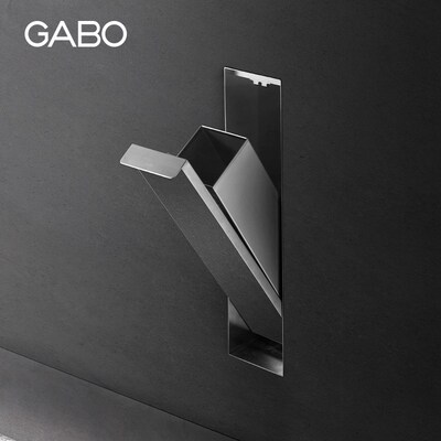 观博GABO 隐藏式304不锈钢垃圾桶卫生间入墙嵌入式暗装垃圾桶2718