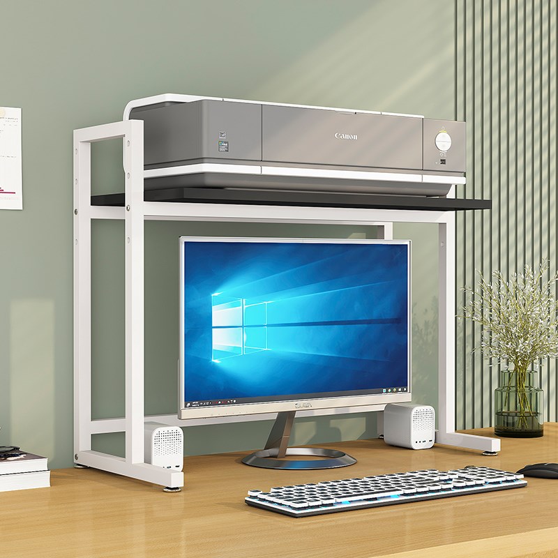 可调节电脑显示器支架桌面主机架子办公简约收纳架打印机置物架子