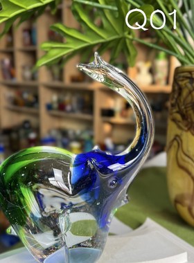 卡罗尔 Q大象合集手工琉璃创意家居装饰品摆件可爱彩色礼物