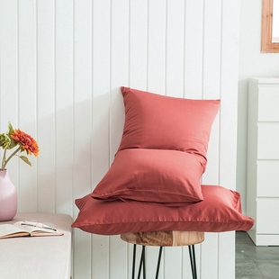 随想家/小号贡缎枕套30x50cm纯棉大号黄色全棉35x55枕头套小尺寸