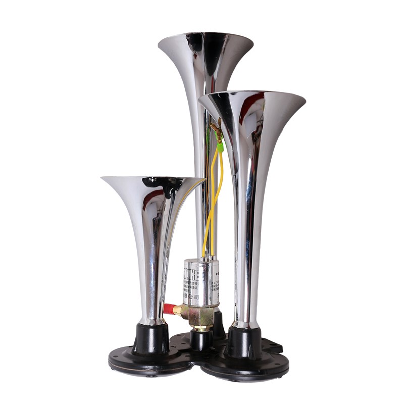 大货车三管气喇叭24v超响12v电控汽笛爆响挂车客车鸣笛3个管喇叭