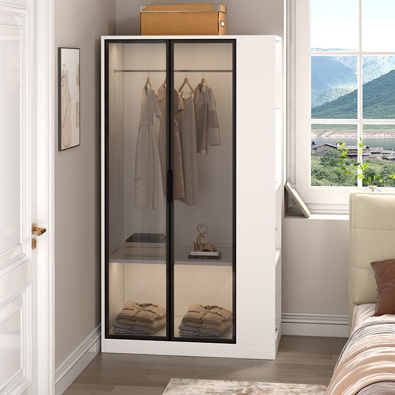 床边小衣柜床头柜一体家用卧室靠墙夹缝挂省空间儿童单人衣橱柜子