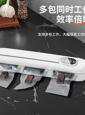 粽子真空封口机锁鲜智能保鲜机自动食品包装机家用小型便携式抽气