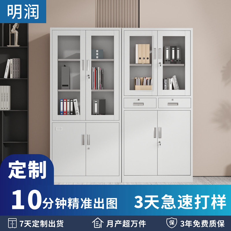 定制钢制办公文件柜铁皮储物柜子财务资料档案凭证柜带锁收纳矮柜