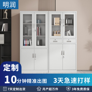 定制钢制办公文件柜铁皮储物柜子财务资料档案凭证柜带锁收纳矮柜