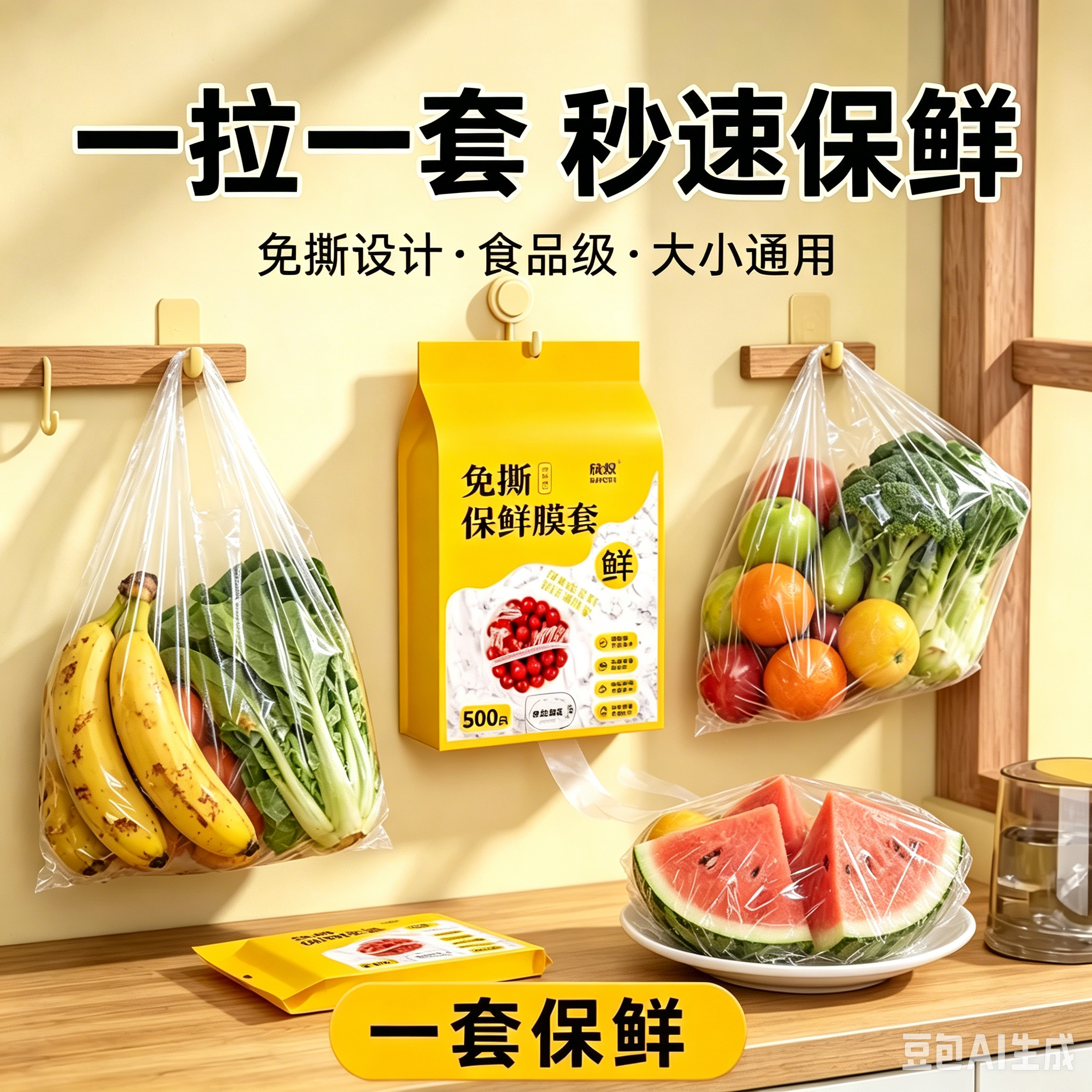 【食品级材质】保鲜膜套一次性保鲜膜套罩防串味保鲜袋保鲜罩JM9
