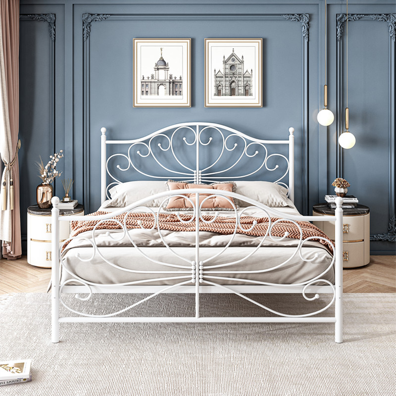 欧式金色公主铁艺床主卧大床1.5米1.8米人床女生公寓宿舍铁架床