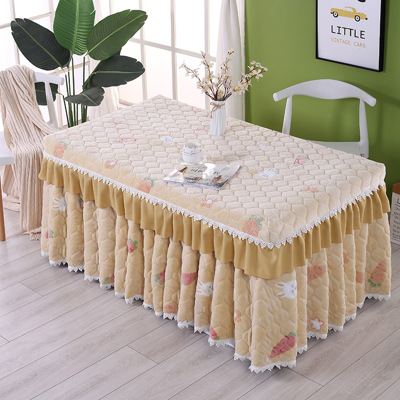 新款珊瑚绒电炉罩烤火罩长方形烤火桌桌布罩茶几电暖炉烤火架罩