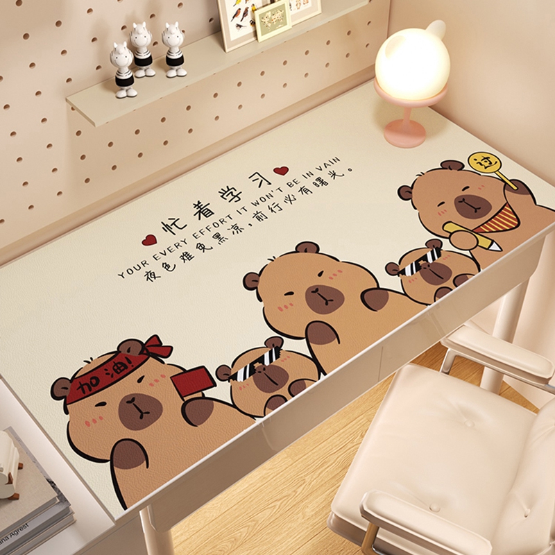卡皮巴拉儿童书桌垫学习专用桌垫小学生写字台桌面保护垫防水桌布