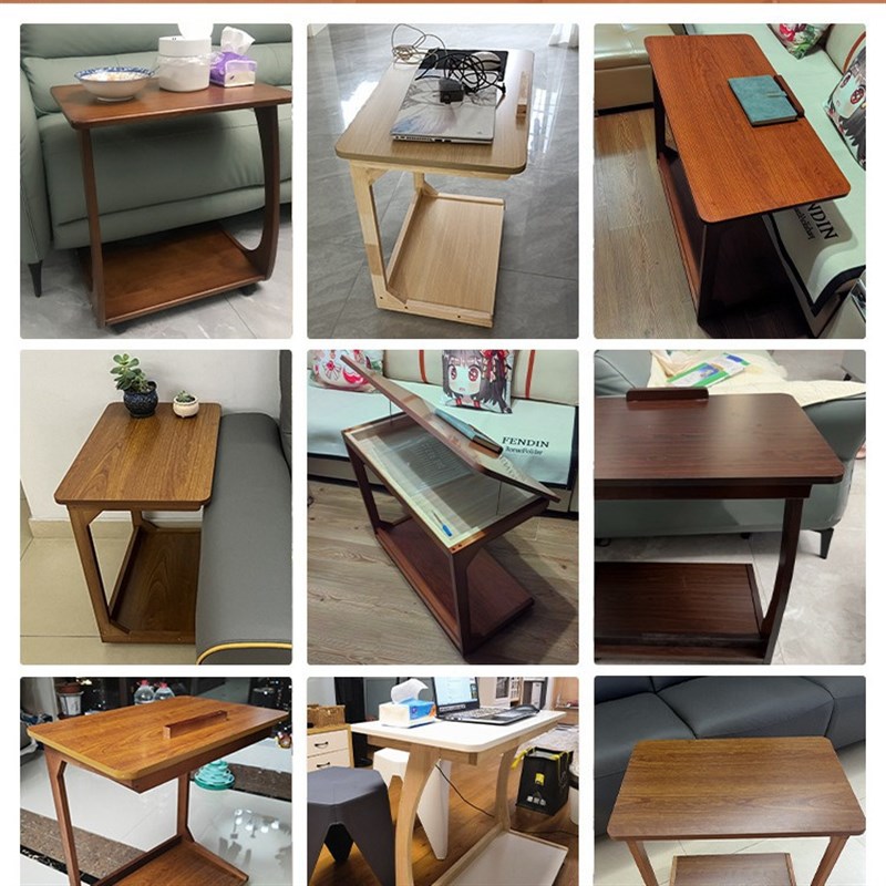 实木沙发边几客厅家用移动小茶几简约现代创意卧室床边带轮小桌子