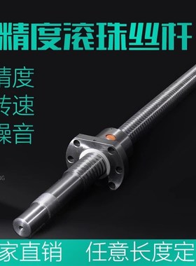 高精密滚珠丝杆螺母直线滑台全滑块滑轨全SFU105滚珠丝杠