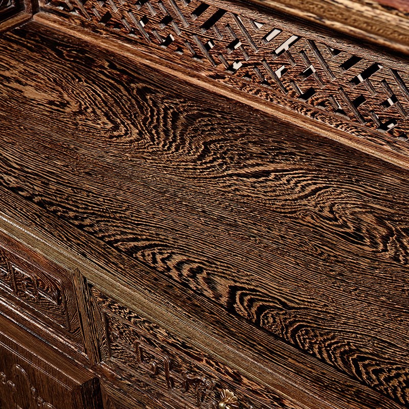 王木匠鸡翅木书架书橱陈列架实木书柜三层展示架文件柜红木家具