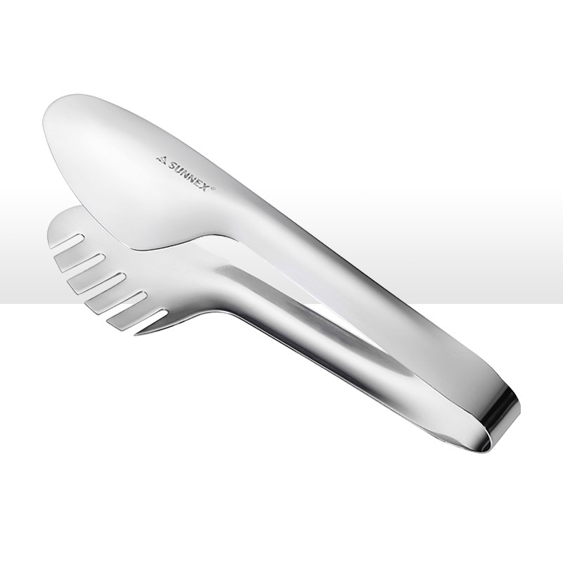 新力士不锈钢精抛光自助餐食物夹食品夹烧烤夹蛋糕夹面包夹MBT201