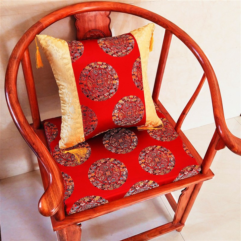 中式红木沙发实木家具坐垫太师椅餐椅圈椅茶桌椅子座垫椅垫防滑