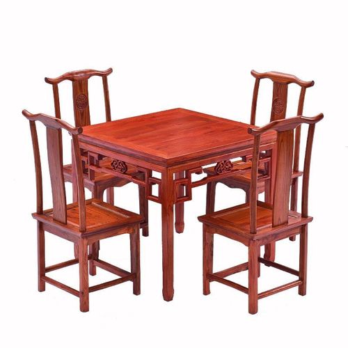 中式实木餐桌椅组合八仙桌家用钩子小方桌四方桌吃饭桌子南榆木