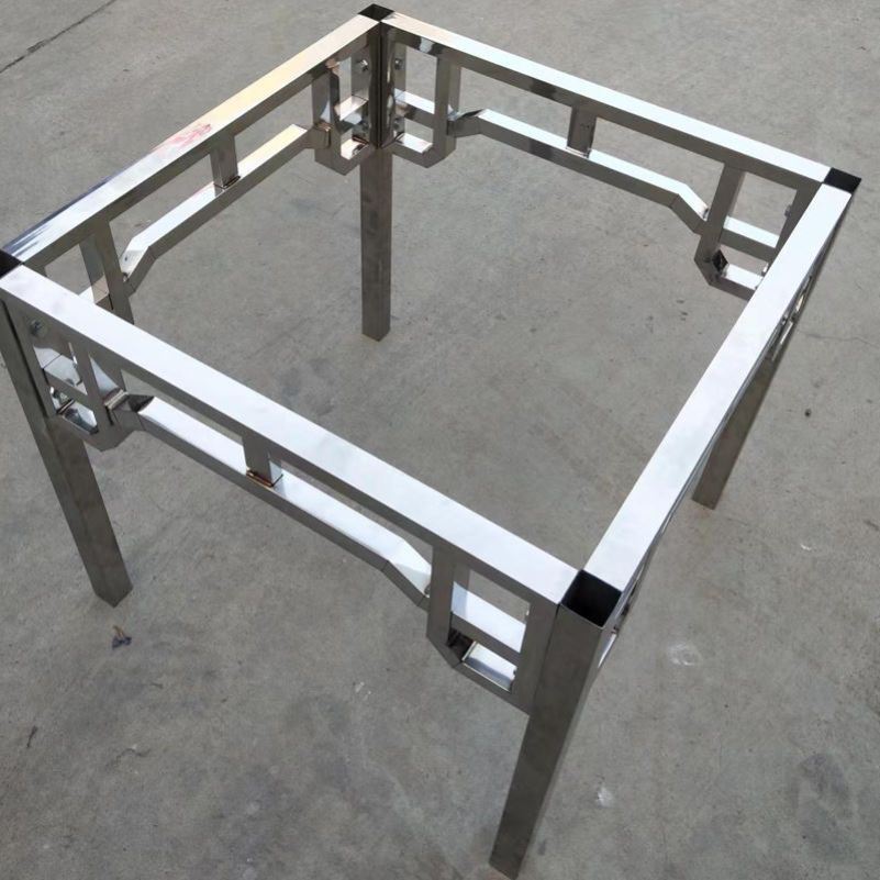 不锈钢桌腿支架岩板桌子腿大板桌桌脚金属桌架餐桌脚不锈钢方桌