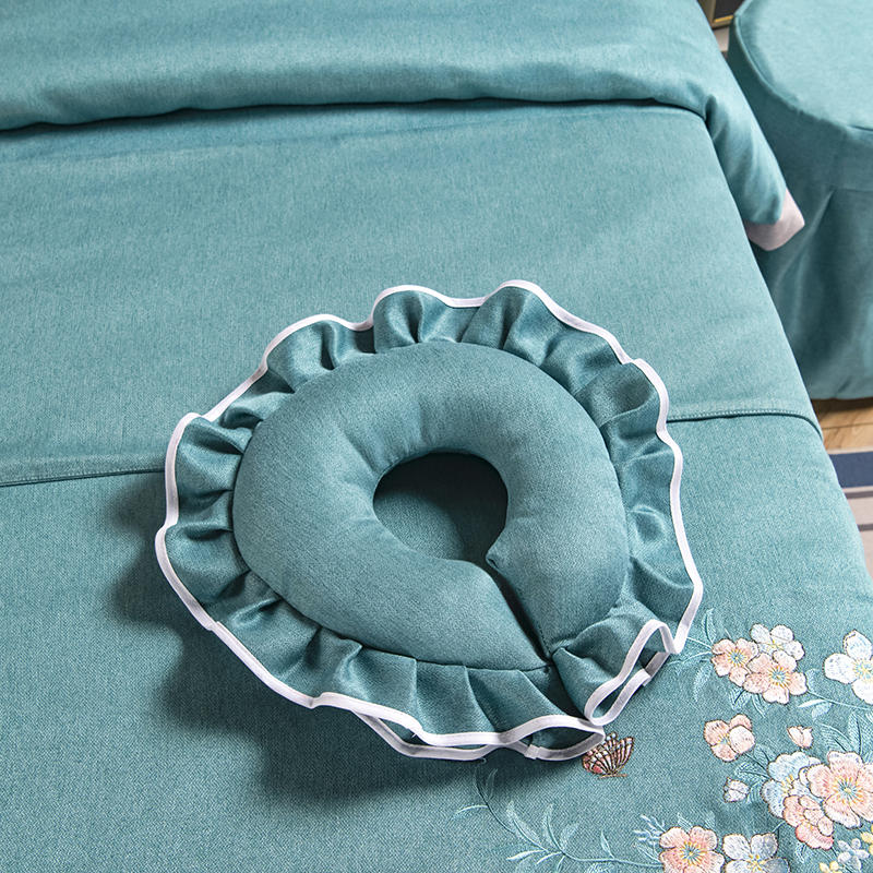 趴枕脚枕美容院专用按摩美容床枕头U形枕护颈四季通用纯色可拆卸