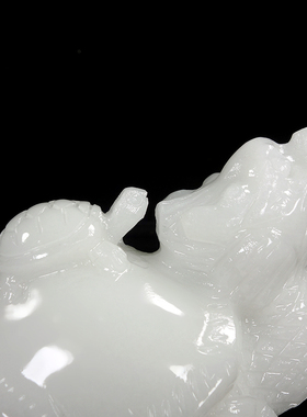 天然玉石龙龟摆件汉白玉母子龟家具客厅家居办公室玄关装饰品摆件