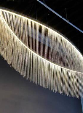 婚庆堂装饰婚礼吊灯舞台吊流顶线帘灯S曲线发TNL光帘七彩流苏苏吊