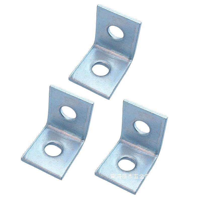 镀锌C型钢两孔角码90度XPI角接L型支架加厚固件定件直圆孔连镀锌