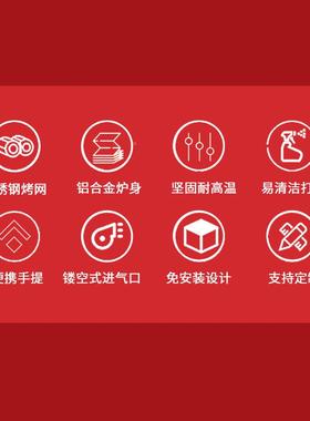 炉煮文茶日式烧烤炉字木碳炉烤肉炉便携GY005手提煮围茶炉年炉糕