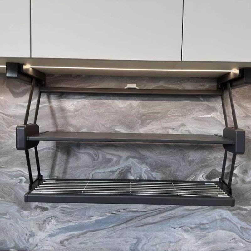 厨房柜折叠置物架下吊拉式升双层降缩备菜调料碗伸碟储物架PJZ收,厨房/烹饪用具,抹布架/厨房清洁收纳架,淘宝优惠券,粉丝福利购,淘宝优惠卷