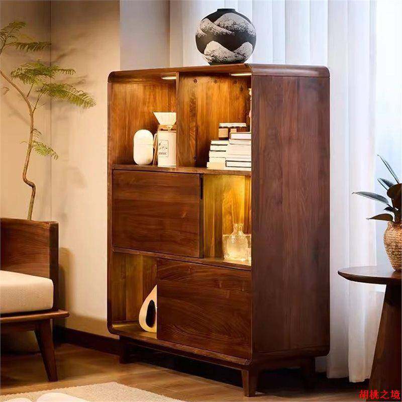 北美黑胡桃木书柜客厅书房落地储物矮柜复古实木靠墙收纳展示柜子,玩具/童车/益智/积木/模型,垂直悬浮玩具,淘宝优惠券,粉丝福利购,淘宝优惠卷