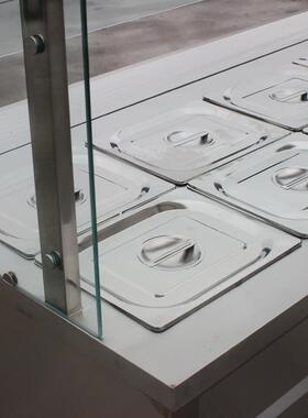 商用不锈电加台式保快温售饭钢台餐热厅多格售菜台HBWT3保温车餐