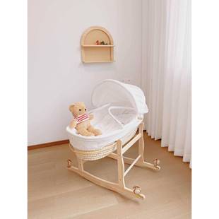 儿摇篮352篮便携小睡篮手床中床独儿手提篮提婴儿躺椅工编织单支