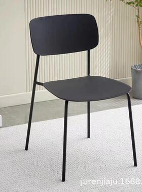 轻奢小户型子可叠放背椅子意靠餐式极简厅高档凳现代简约91337家