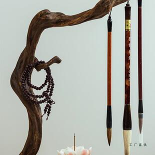 根雕毛笔挂根艺挂笔架原式木天文化用品然书桌收582纳笔书房书房