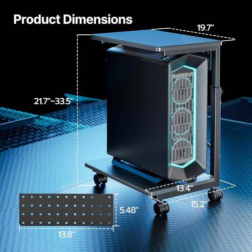 电脑主机托架带通轮可移动伸缩滑台式机箱底座家架163-YJ用办公室